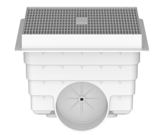 Picture of Daldorado Bst PVC Main Drain W/ 10 Sch40 Port - 1734 Gpm Floor 1552 Gpm Wall 24 X 24 X 21