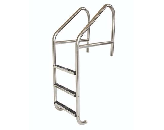 Picture of 3 Trd Stainless Steel Cross-Braced Pool Ladder, 1.9 O.D. x .065 wall thickness | 10112