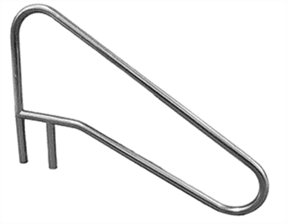 Picture of Global 4-Bend Dip To Water Handail With Welded Brace Polished .049 | Global-Rl-C49-4Bnd-Wb-Ss