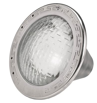 Picture of Pentair Amerlite Underwater Incandescent Pool Light w/ Stainless Steel Face Ring, 500 W, 120 V, 15' Cord, White | 78451100
