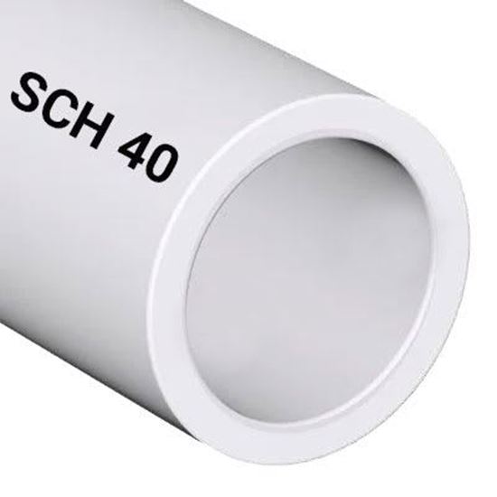 Picture of 10 x 20' Schedule 40, Plain End, White PVC Pipe