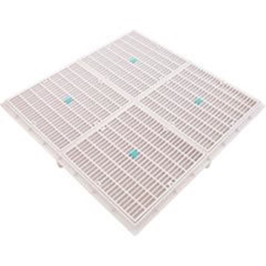 Picture of Drain Grate 4-12" Sq w/ 24" Sq Frame Anit Entrap White 24101