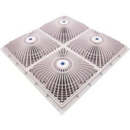 Picture of Main Drain Cover Aquastar MoFlow(4)9" Squarew/FrameWhite 18MF101