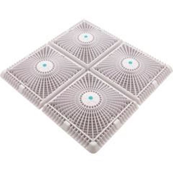 Picture of Drain Cover Aquastar Star18" Square(4x9)w/RisersWhtVGB P18NF101