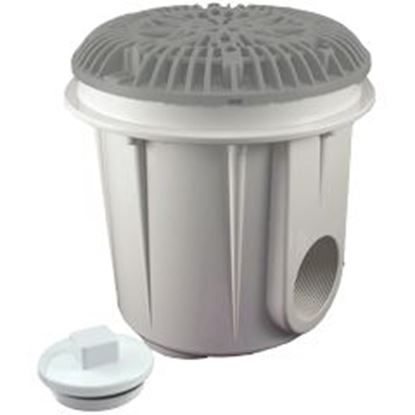 Picture of Gunite Pool Main Drain With Galaxy Av Lid Gray 25514-001-000