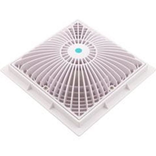 Picture of Main Drain Cover Aquastar MoFlow 9" Square w/Frame White 9MF101