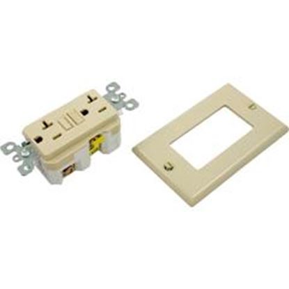 Picture of GFCI Leviton 20A SPST Plugface Ivory GFNT2-I