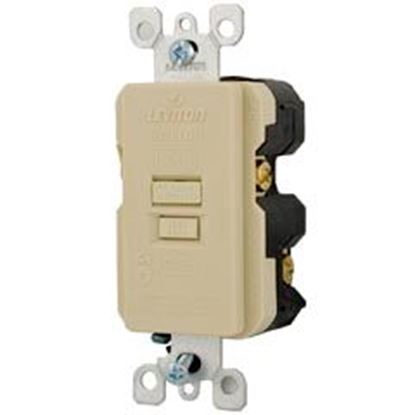 Picture of GFCI Leviton 20A SPST Deadfront Ivory GFRBF-1
