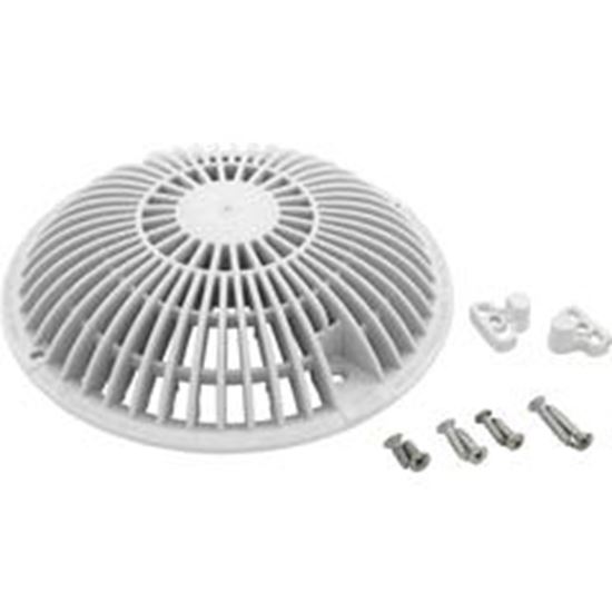 Picture of Main Drain Grate Retro 8" Round MoFlow w/Hardware White R8MF101
