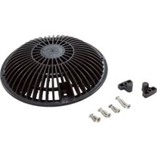 Picture of Main Drain Grate Retro 8" Round MoFlow w/Hardware Black R8MF102