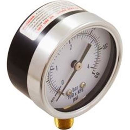 Picture of Pressure Gauge 1/8"mpt 0-60psi Bottom Mount Generic 17-555-1012