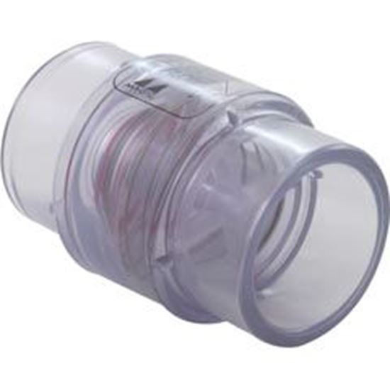 Picture of Check Valve Magic Plastics 1-1/2"s x 2"spg 1/4 lb. Clear 0830-15C