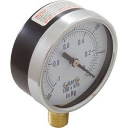 Picture of Vacuum Gauge 1/4" Bottom Connection NPT 0-30HG 2-1/2" Face 99301499