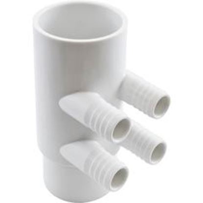 Picture of Manifold 3/4" Barb 4 port Flow Thru 2" Slip x 2" Spigot WM2XSP-4