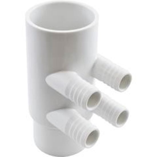 Picture of Manifold 3/4" Barb 4 port Flow Thru 2" Slip x 2" Spigot WM2XSP-4